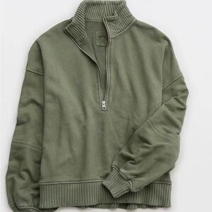 Aerie Sun's Out Quarter Zip Sweatshirt NWT